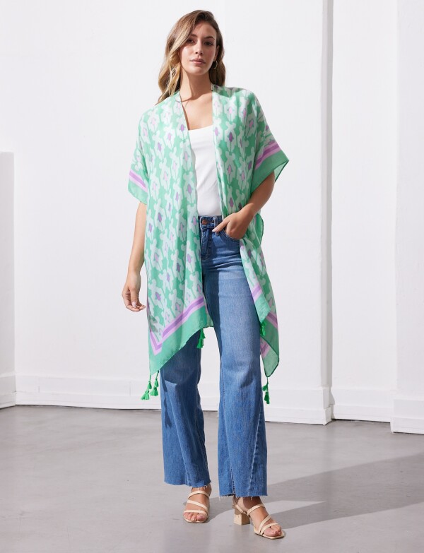Kimono Printed VERDE/MULTI