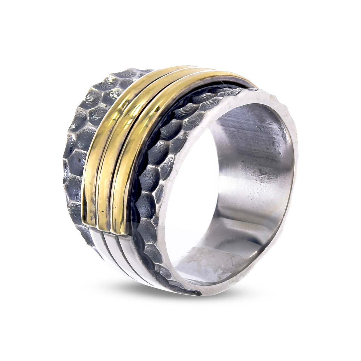 Anillo de plata 925 y double en oro 18 ktes. 