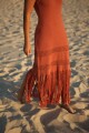 VESTIDO FLECOS Terracota