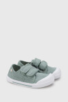 Zapatilla dos velcros canvas v nuevo matcha Verde