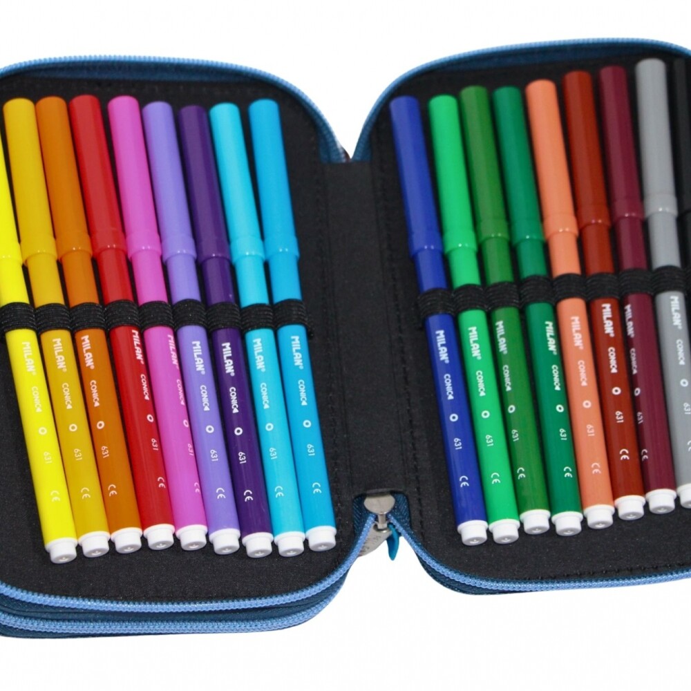 CARTUCHERA MILAN 2 PISOS COMPLETA DE UTILES THE FUN CARTUCHERA MILAN 2 PISOS COMPLETA DE UTILES THE FUN