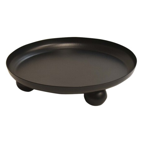 Adorno Plato Decorativo Grande Bajo Orbital en Metal p/ Deco Negro
