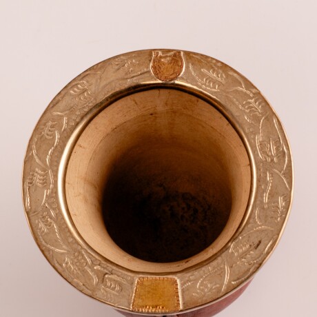 Mate porongo Plata y Oro M13