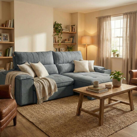 Sillon 3 cuerpos Retractil Reclinable Bariloche Gris