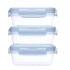 Set Tuppers X3 Herméticos BUBA celeste