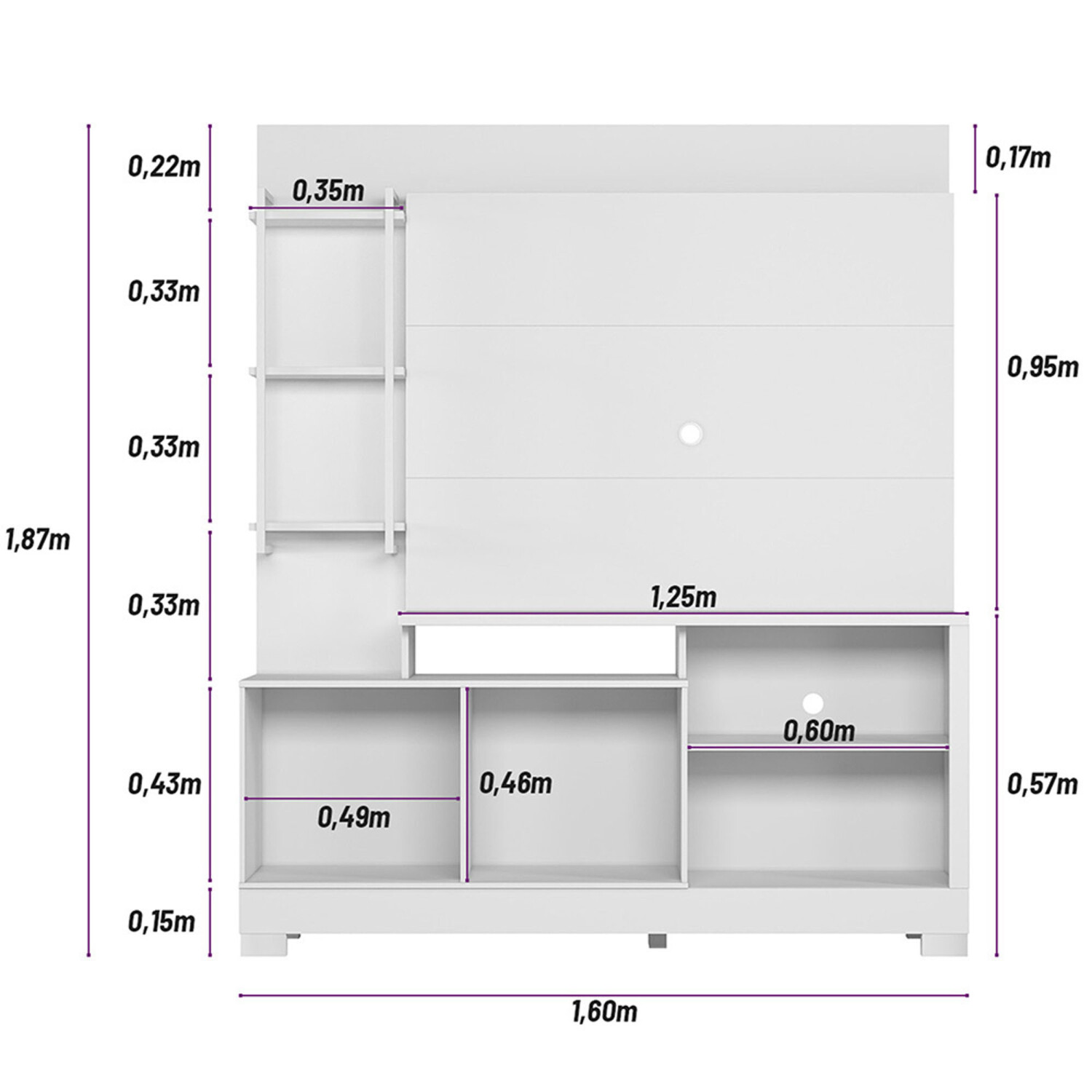 Mueble Para Tv Mdf-y-mdp San Pablo — Divino