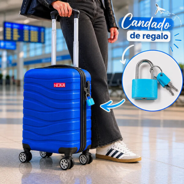 Valija Rigida Carry On Con Mango Telescopico Azul Valija Rigida Carry On Con Mango Telescopico Azul