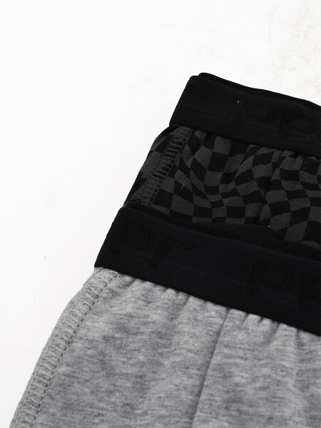 BOXER ALGODÓN PACK X2 NEGRO
