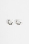 Aros curvos 1,6 cm acero plateado