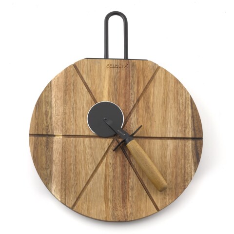 SET TABLA MADERA ACACIA CON CORTADOR PIZZA D31x1.5CM SET TABLA MADERA ACACIA CON CORTADOR PIZZA D31x1.5CM