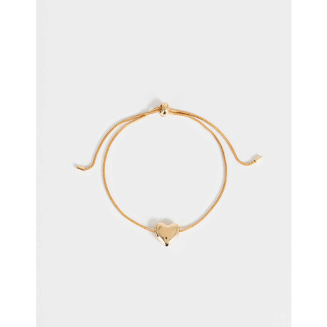 Pulseras Flexibles Con corazón Dorado