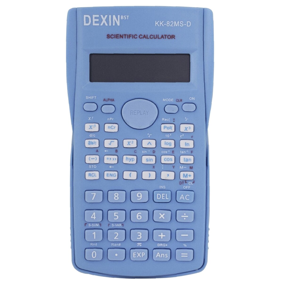 Calculadora Científica 10+2 Dígitos con Tapa KA-82ES-D - Celeste 