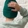 Gorro Dama Tejido Liso Rusty Verde