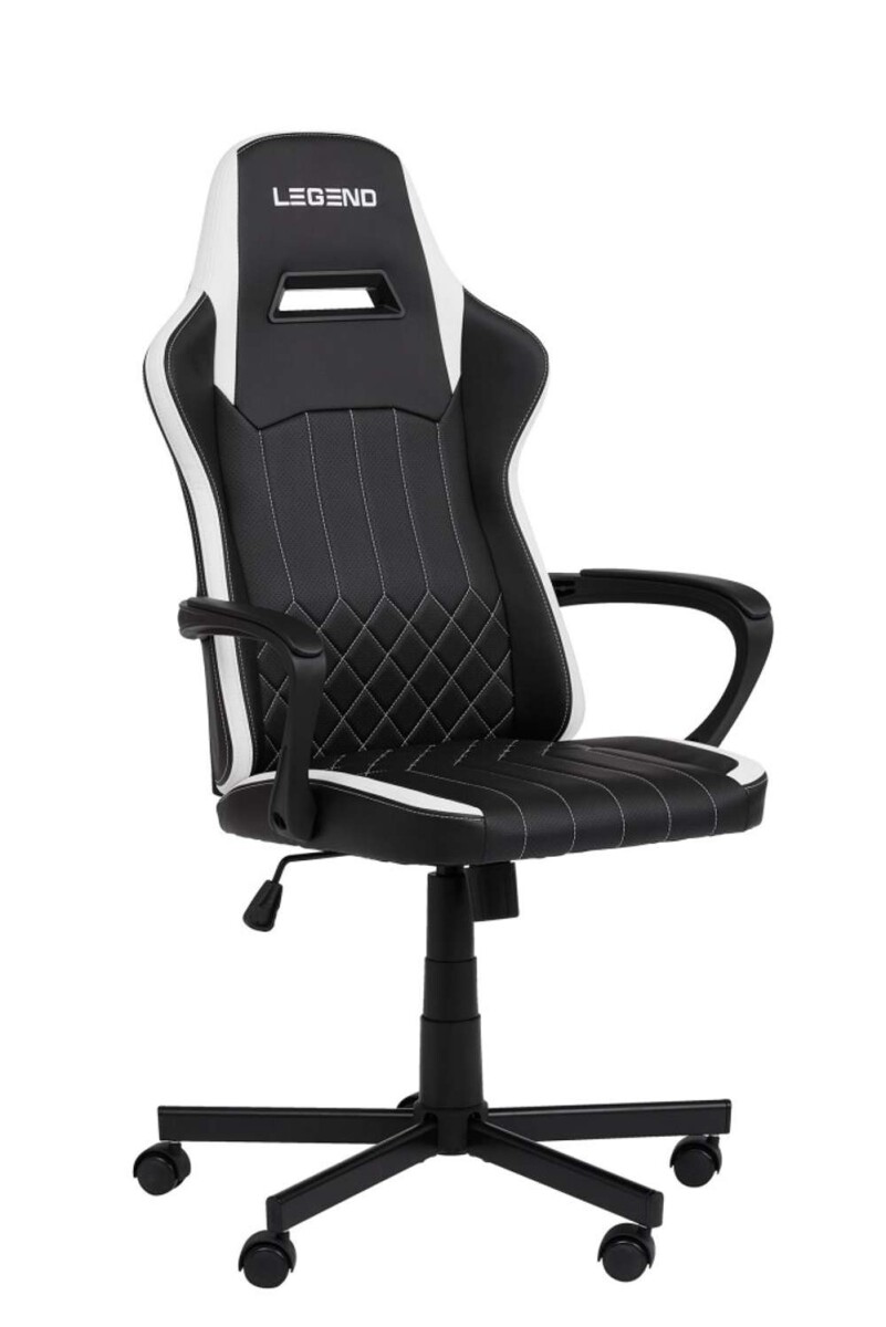Silla Gaming Lerbjerg Polipiel - Negro/Blanco 