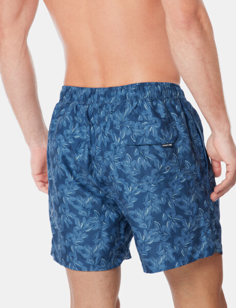 SHORT DE BAÑO ESTAMPADO Azul