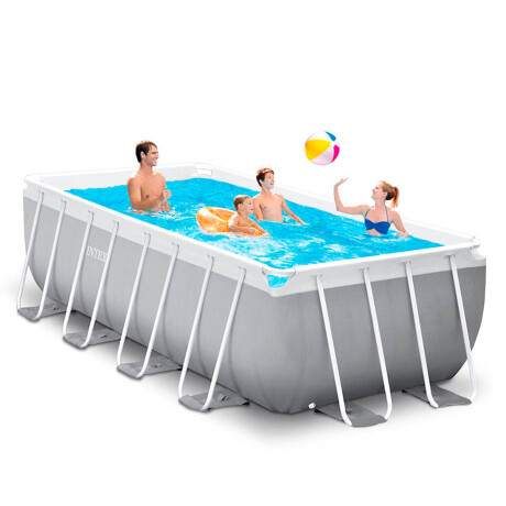 Piscina Intex Estructural 8418 L 400x200 Rectangular Gris claro