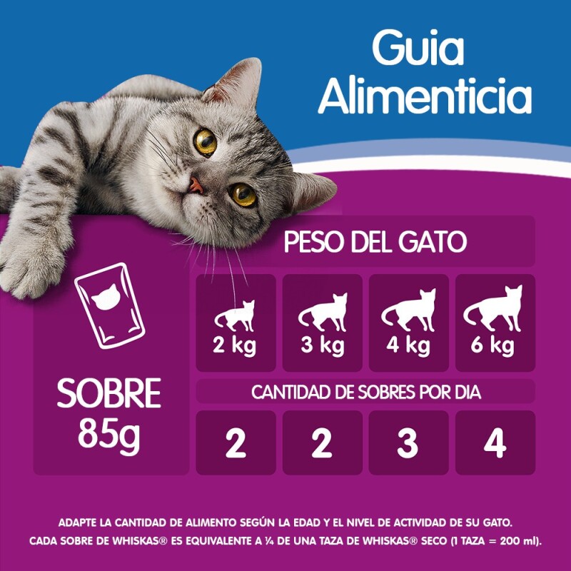 WHISKAS EN SALSA SARDINA ALIMENTO HUMEDO 85 GRS