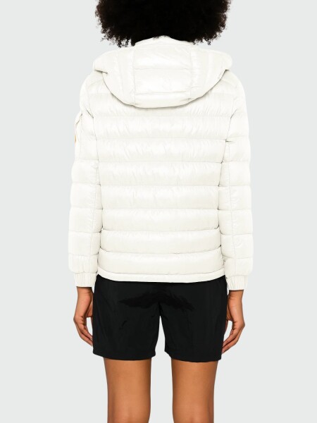 Moncler - Chaqueta Corta con Capucha y Plumón Dalles Blanco