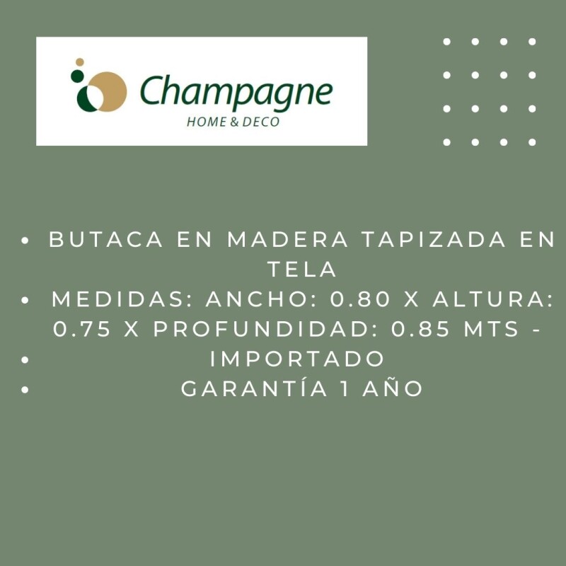 BUTACA FANE - RESPALDO MADERA - TAPIZADA CLARO BUTACA FANE - RESPALDO MADERA - TAPIZADA CLARO