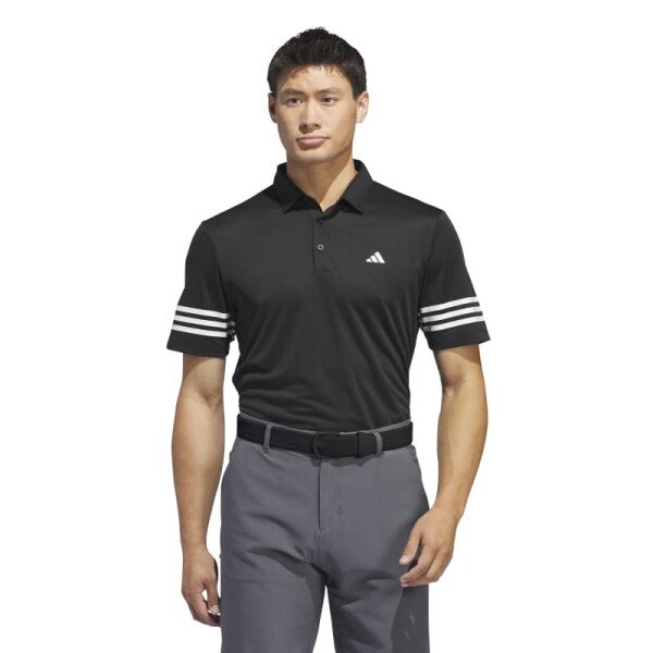 Remera Adidas Polo 3-Rayas Negro