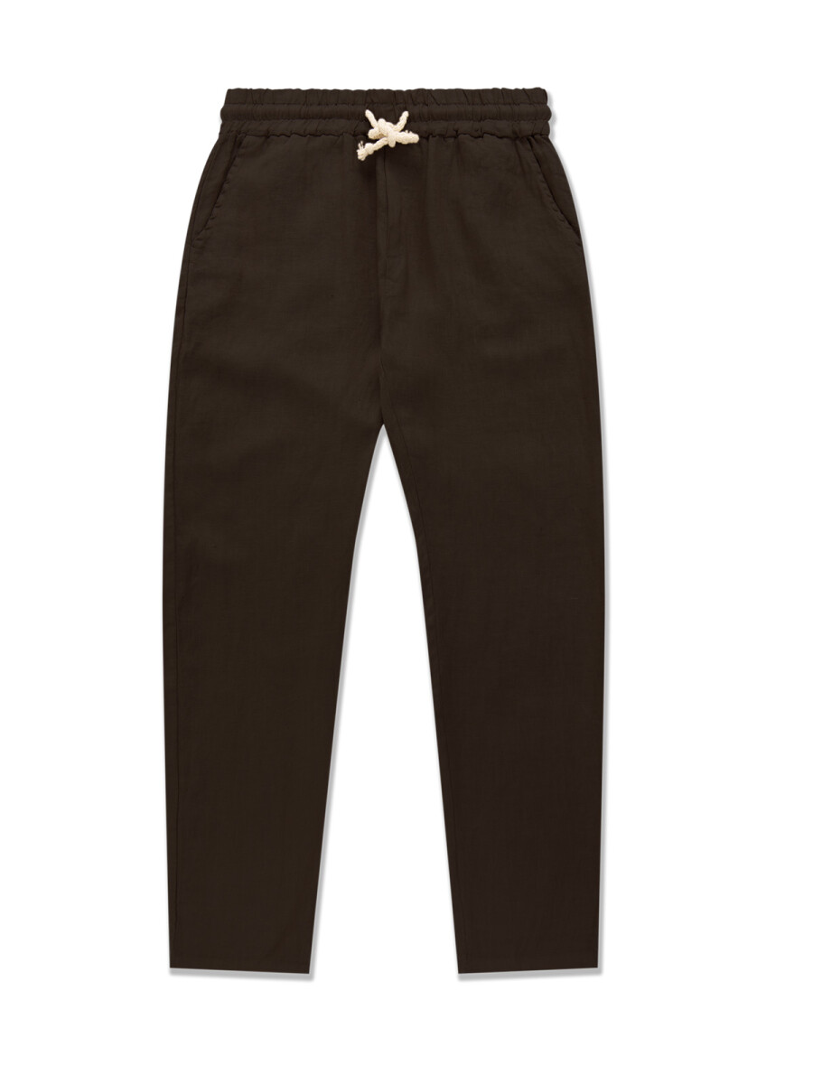 Heavy linen pants - Black 