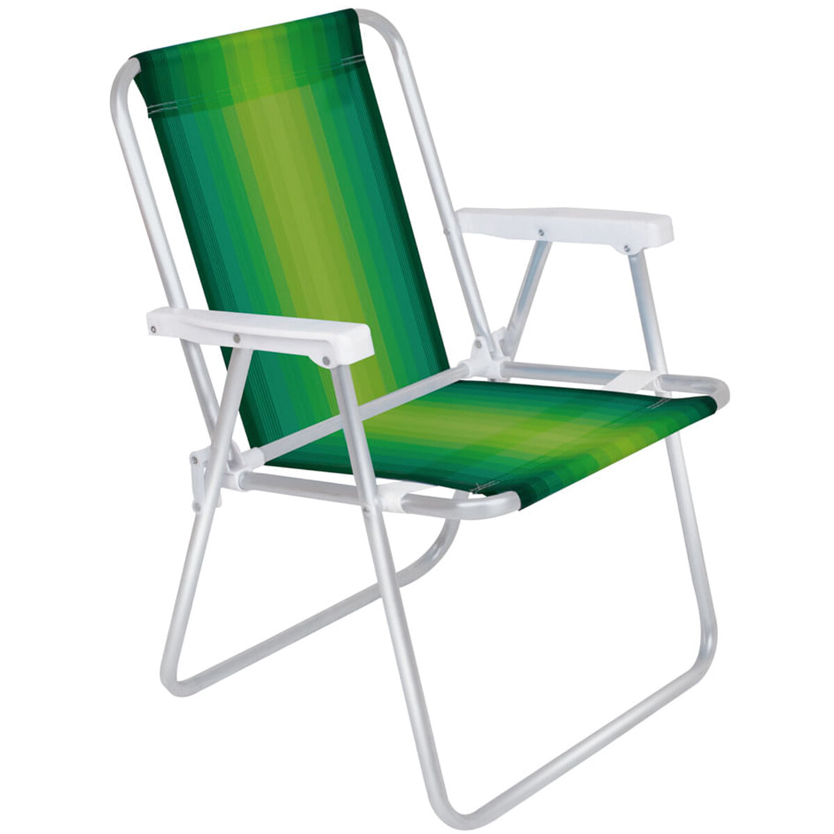 Silla Alta Aluminio Clásica A Rayas - VERDE 