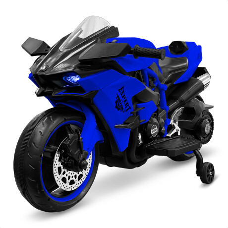Moto A Batería Ninja Con Ruedas Luces Música Y USB Azul