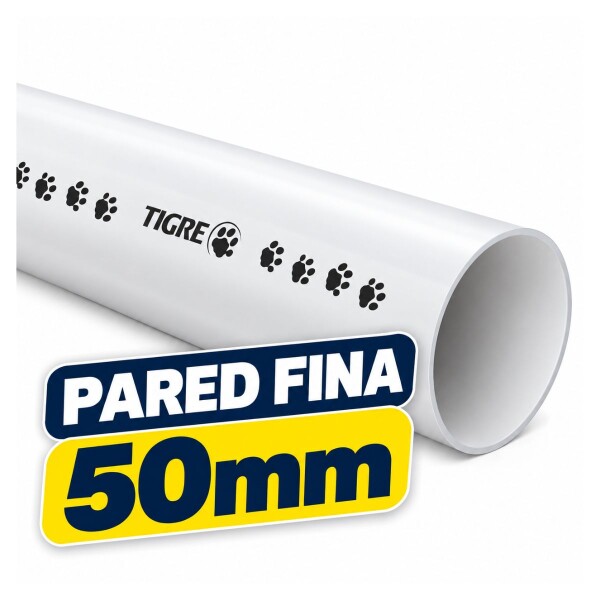 CAÑO TUBO PVC 50MM 3 METROS 1.8mm TIGRE Caño Tubo Pvc 50mm 3 Metros 1.8mm Tigre
