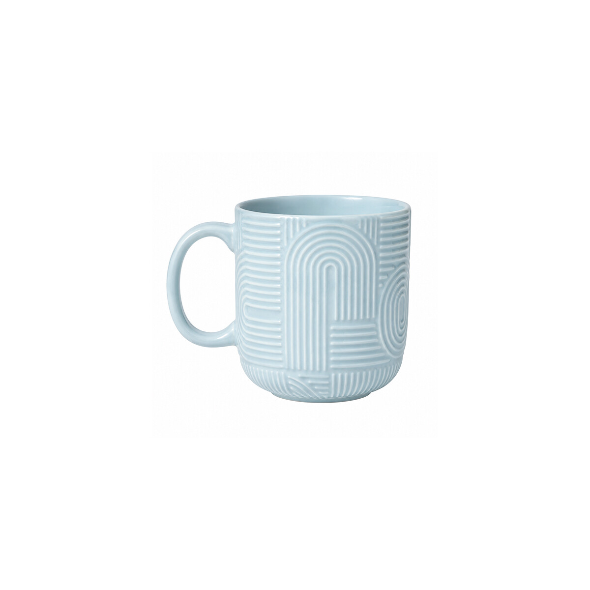 Taza de cerámica textura arcos - Celeste 