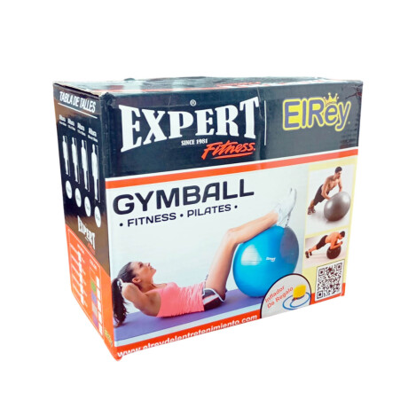 Pelota De Pilates 55cm Aerobics Fitness + Inflador Azul