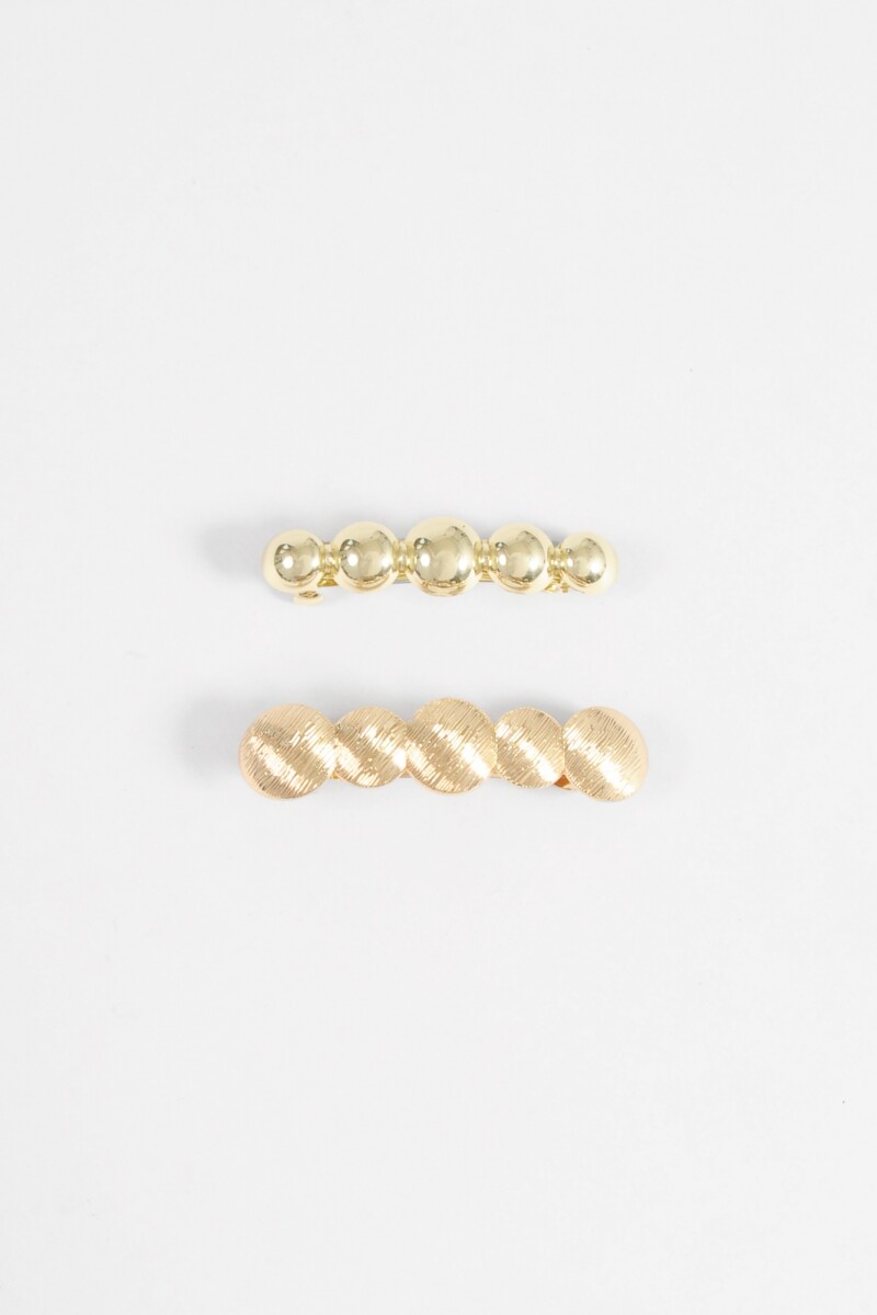 Broche circulos texture dorado