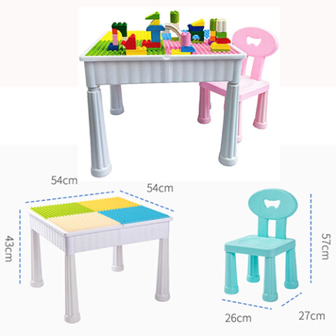 CONJUNTO INFANTIL MESA Rebatible c/Legos + SILLA N/A
