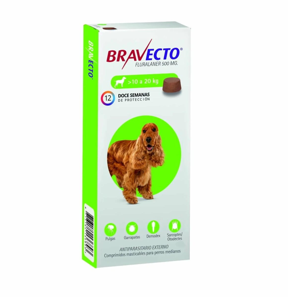 BRAVECTO ANTIPULGAS Y ANTIGARRAPATAS - 10 A 20 KG 