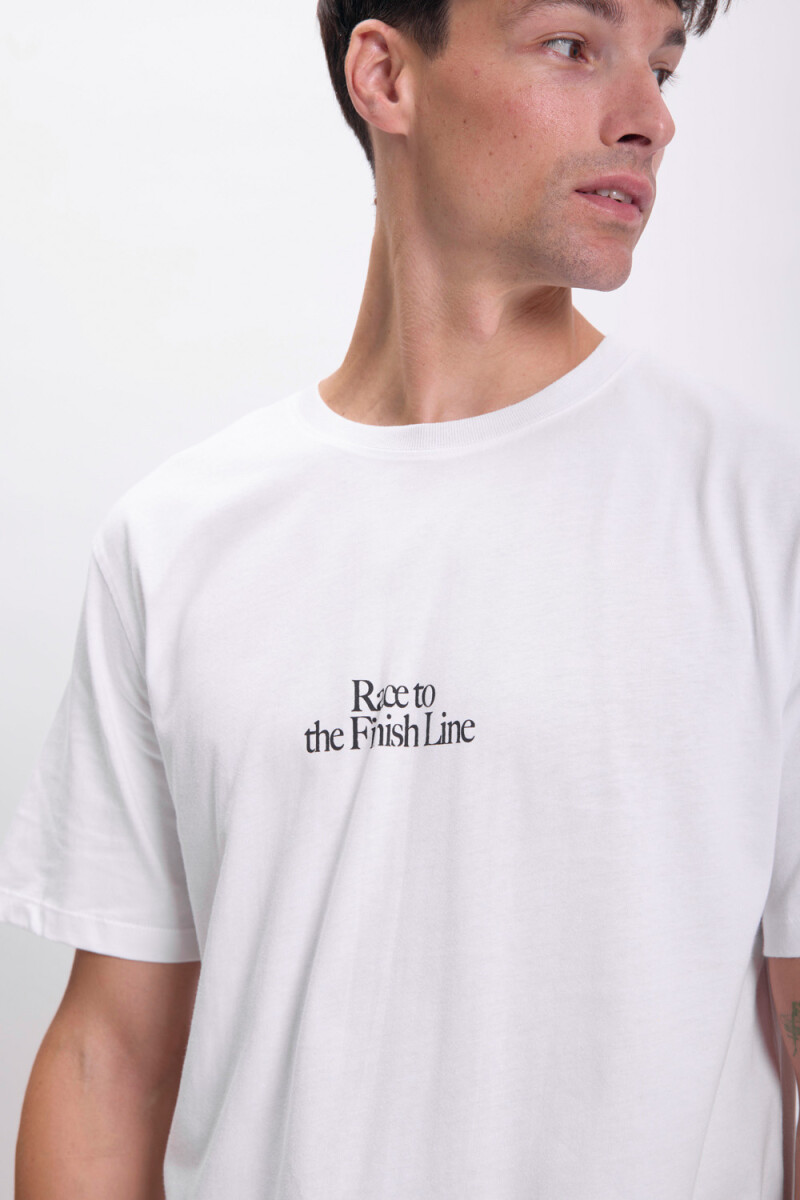 Remera estampa Race Blanco