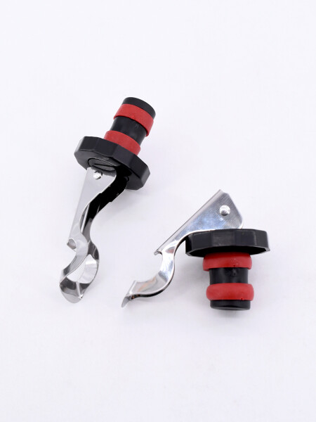 TAPON BOTELLA HERMETICO PACK X 2 NEGRO
