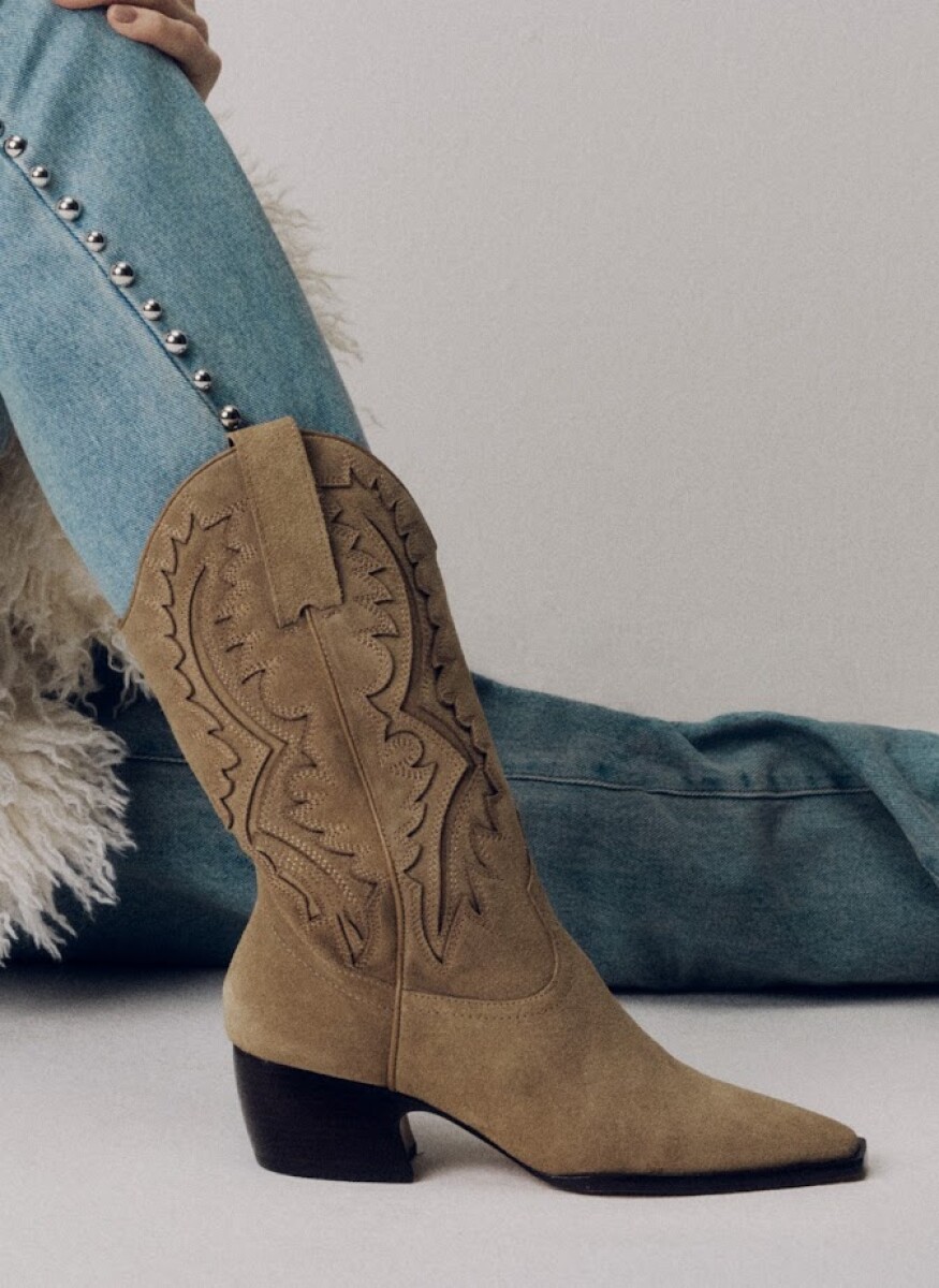 Bota de gamuza Liana - Beige 