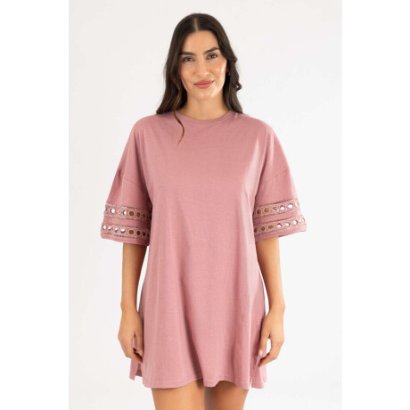 Cotton Lace Dress Marron