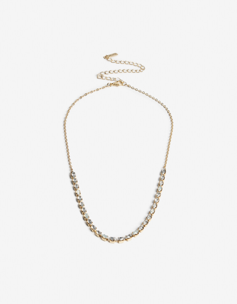 Collares Cortos Strass Collar Corto Strass Crystal - Dorado