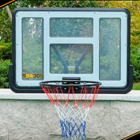 Tablero Basket 110x75+ Aro C/Resortes+ Red+ Soporte Bkt001018