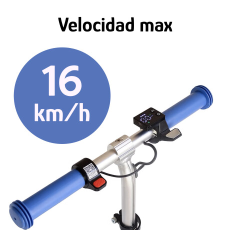 Monopatín Eléctrico Niños Gyroor H31 55kg 150W RGB 16km/h BT Azul