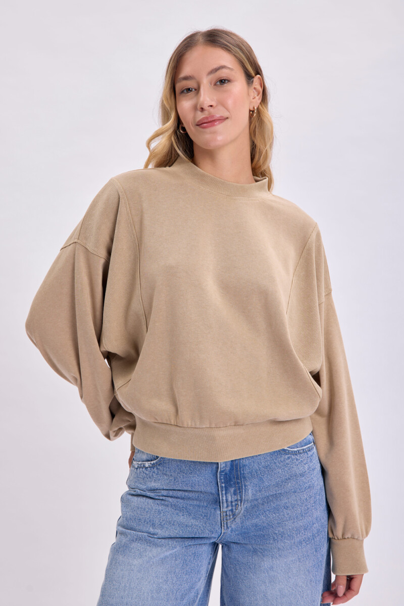 Buzo manga balloon Beige