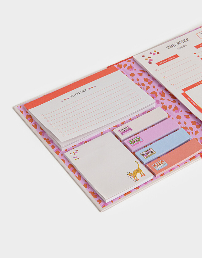 Librería Sets Planner Set De Notas Adhesivas Con Lapicera - Combinacion Multicolor