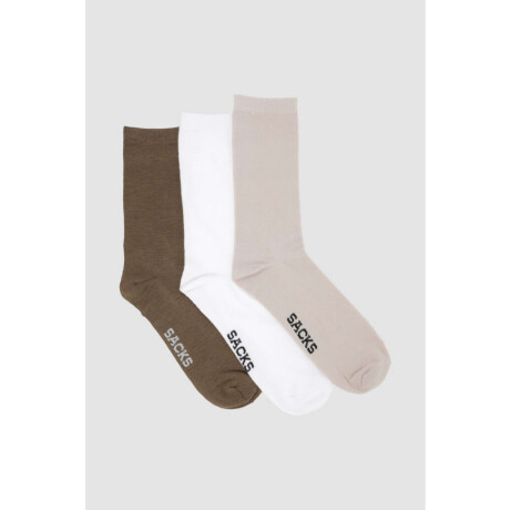 Pack x 3 medias hombre lisas media caña Variante 39