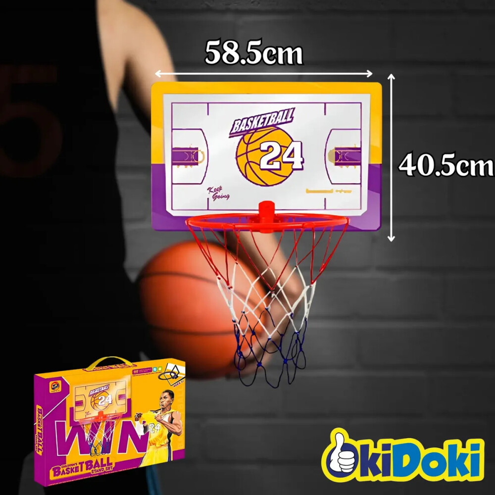Tablero de basketball con balón e inflador. 58.5 x 40.5cms Tablero de basketball con balón e inflador. 58.5 x 40.5cms