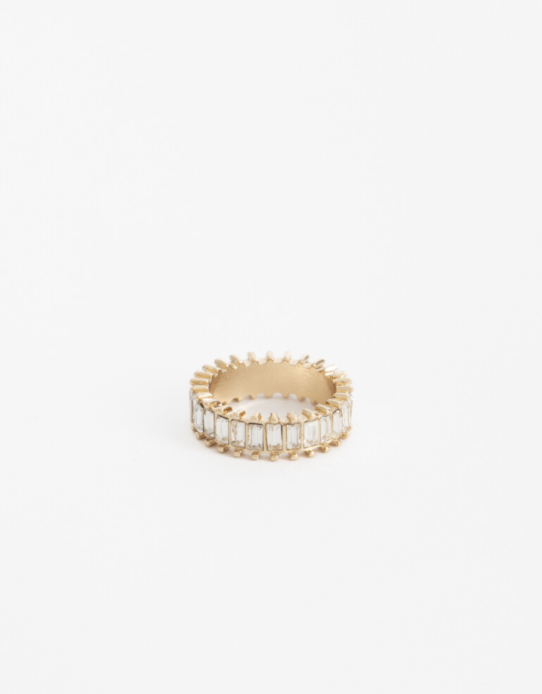 Anillos Chicos Strass Anillo Elástico Strass - Cristal