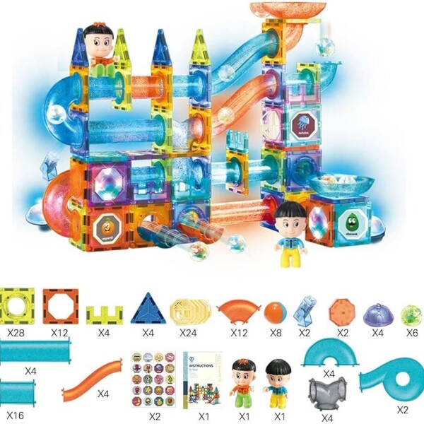 Juego Bloques Magnéticos 142 Pcs Con Luz Construcción Juego Bloques Magnéticos 142 Pcs Con Luz Construcción