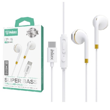 Auriculares Inkax Tipo-c Blancos 001