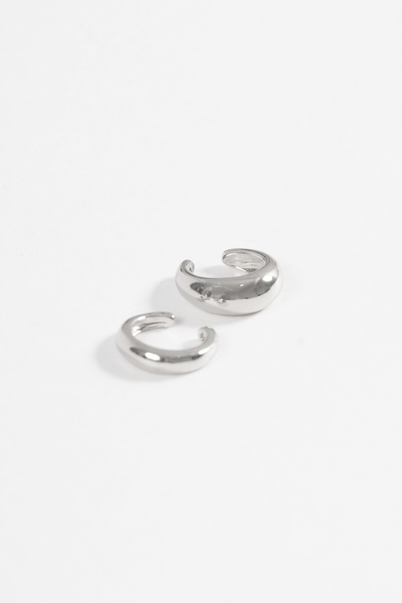 Set de 2 earcuff plateado