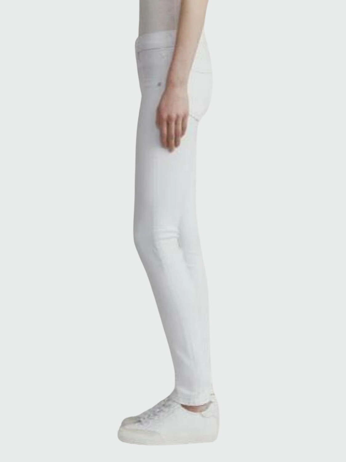 Jean skinny elastizado con bolsillos, Blanc Blanco