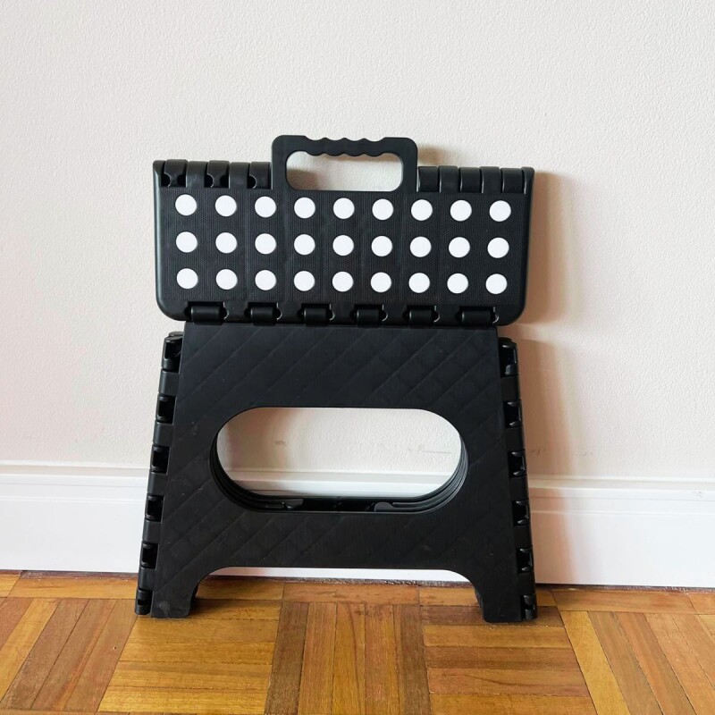 DTY260303S Banqueta Banco Plegable Escalera Plastico Reforzado 27 Cm Negro